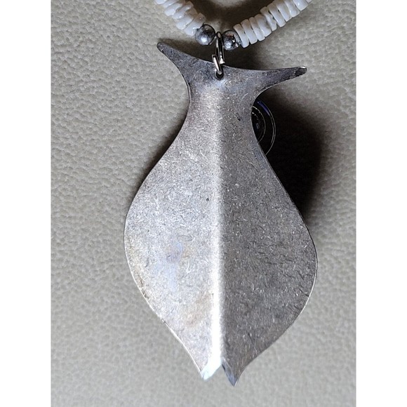 Vintage Enamel Fish Mix Media Pendant Puka Shell Necklace 16" Hawaiian Boho Surf - Picture 6 of 8